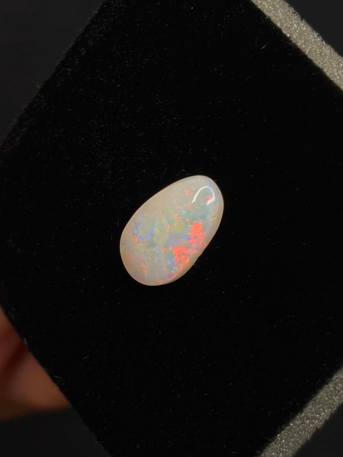 2.2ct Coober Pedy Australian White Opal, Pear Cut