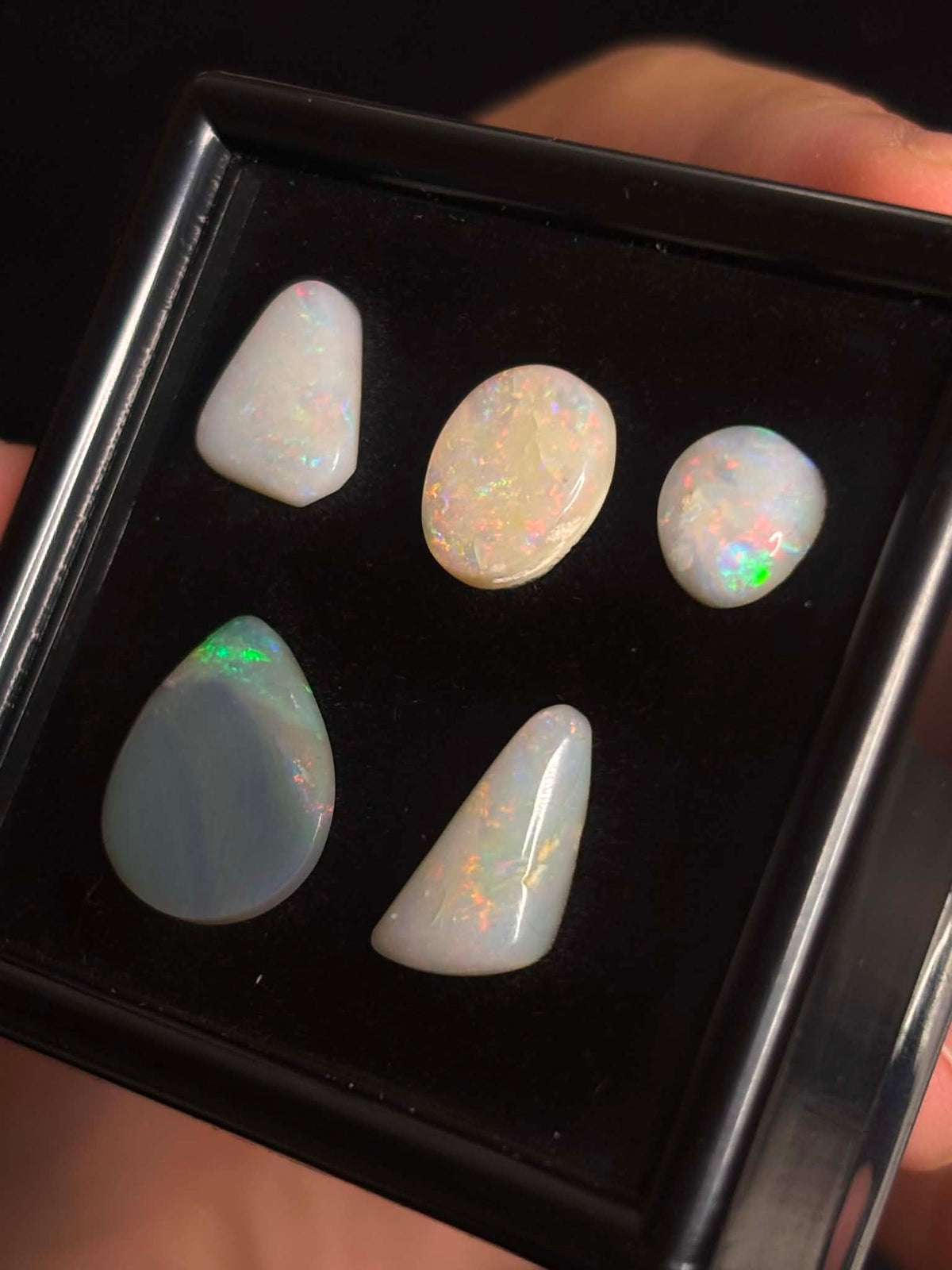 11.9ct Freeform Mixed Field Australian Opal, 5 Stone Parcel