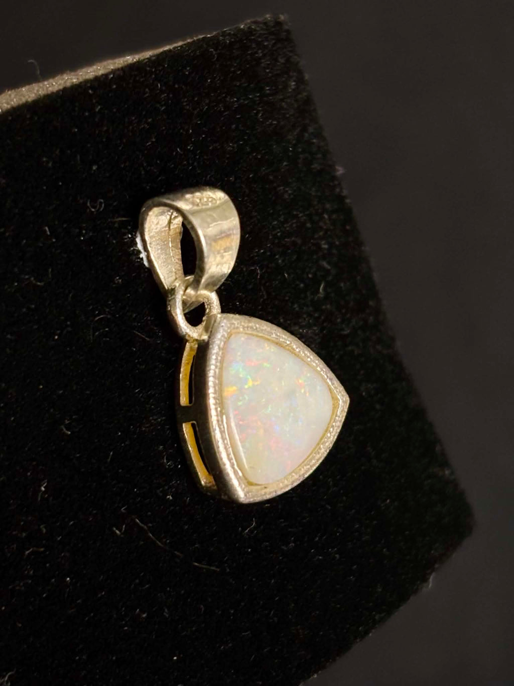 925 Sterling Silver White Opal Pendant