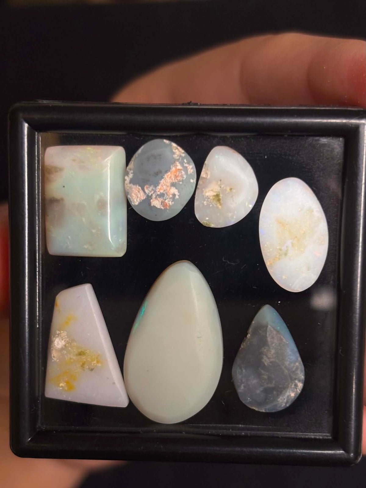 30ct Freeform Mixed Field Australian Opal, 7 stone parcel
