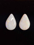 6ct Pear Coober Pedy Australian White Opal, 2 Stone Parcel