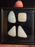 15.2ct Freeform Coober Pedy Australian White Opal, 4 Stone Parcel