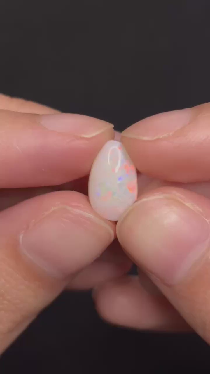 2.2ct Coober Pedy Australian White Opal, Pear Cut