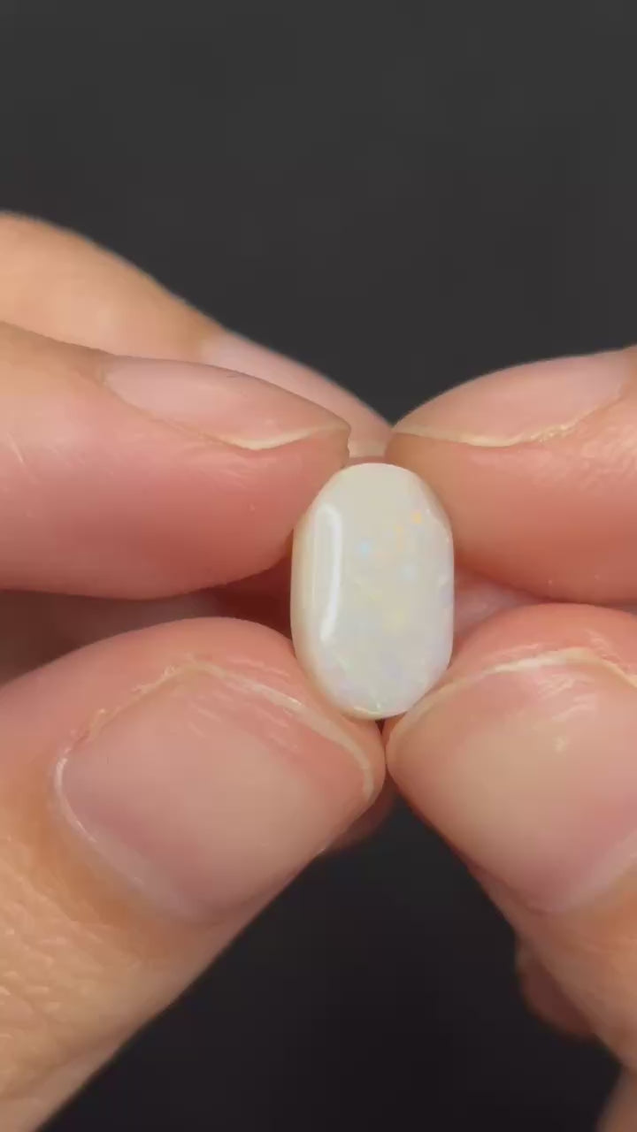 2.35ct Coober Pedy Australian White Opal, Oval Cut