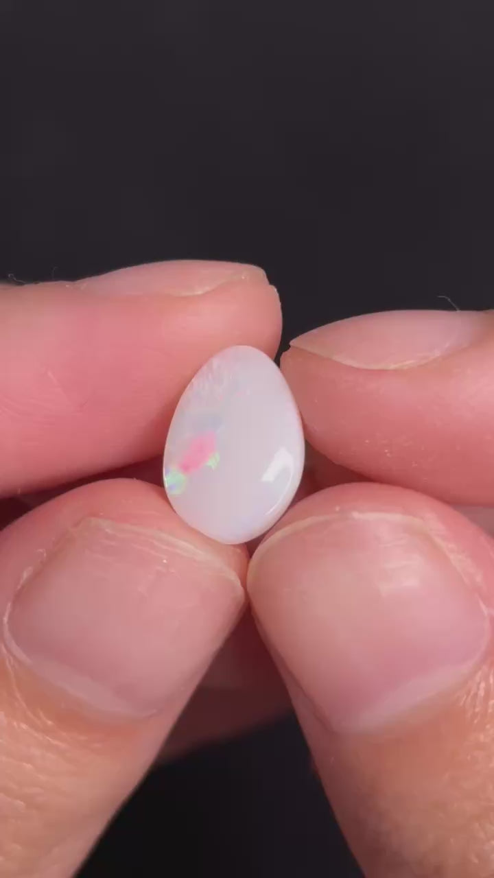 1.7ct Pear Coober Pedy Australian White Opal